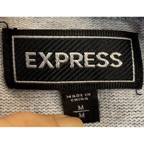 Medium Blue Express Pullover Sweatshirt 100% Cotton - Picture 2 of 7